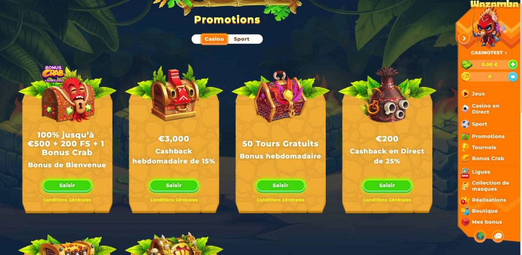 Casino Wazamba Bonus